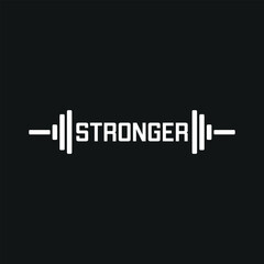 You are stronger than you think - lovely lettering calligraphy quote. Gym wisdom or t-shirt. Motivation poster. Modern vector design.

