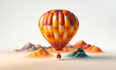 hot air balloon, miniature fantasy photo