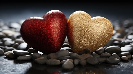 Obraz premium Background with Hearts Design for Valentine's Day. Weddings, mother's day. Poster and banner. greeting card