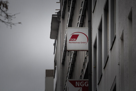 DUSSELDORF, GERMANY - NOVEMBER 7, 2022: DGB rechtsschutz logo. dgb rechtsschutz is the legal protection organization of the german trade union confederation, providing legal assistance to unions.