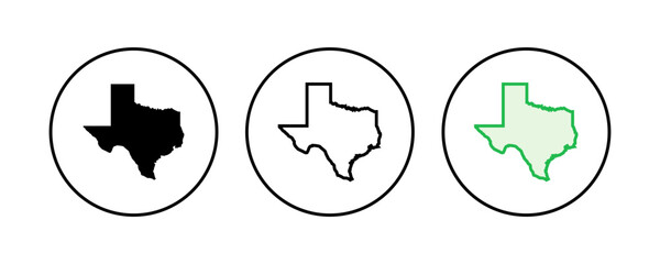 Texas icon set. texas sign symbol