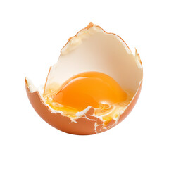 broken egg isolated on transparent background PNG image