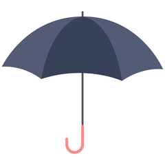 Navy umbrella vector illustration isolated on white background.