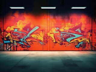 Urban graffiti wall background