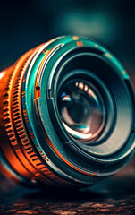 Old Camera lens - obrazy, fototapety, plakaty
