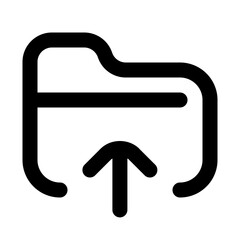folder upload line icon