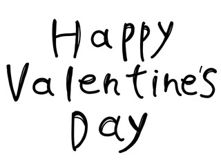 手書き文字のバレンタインデー　素材