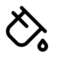 paint bucket line icon