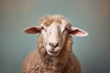 portrait of a sad sheep