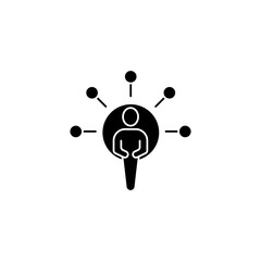 stockholder concept line icon. Simple element illustration. stockholder concept outline symbol design.