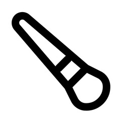 make up brush line icon