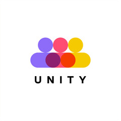 Minimal together unity logo diversity organization community