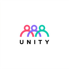 Minimal together unity logo diversity organization community