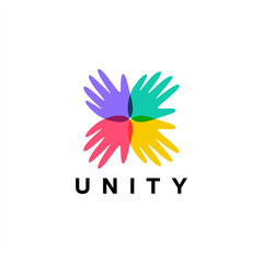 Minimal together unity logo diversity organization community