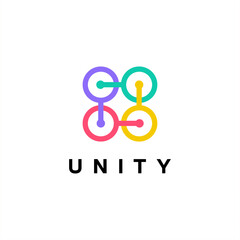 Minimal together unity logo diversity organization community