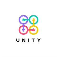 Minimal together unity logo diversity organization community