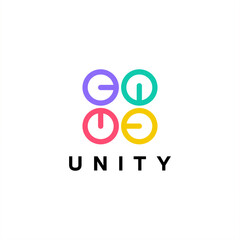 Minimal together unity logo diversity organization community