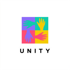 Minimal together unity logo diversity organization community