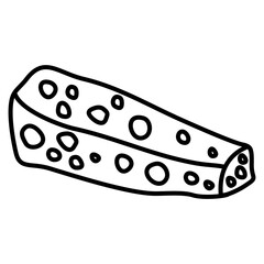 Cheese flat Lines icon for food apps and websites
