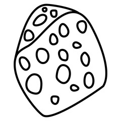 Cheese flat Lines icon for food apps and websites