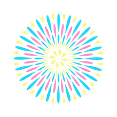 Obraz premium fireworks to happy celebration event Vector Design 