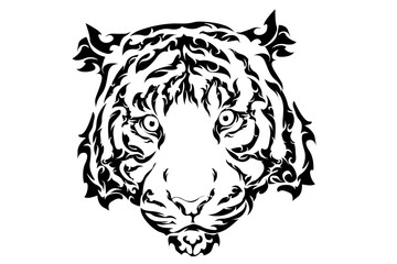 Tiger Face Tattoo Design 