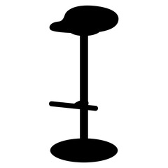Black Icon Chair Vector Illustration 