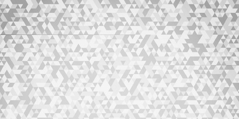 Modern abstract seamless geometric low poly white and gray pattern background. Geometric print composed of triangles. white triangle tiles pattern mosaic background.