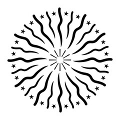  Silhouette fireworks to happy celebration event Vector Design 