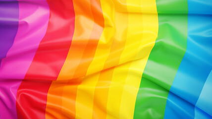 Waving rainbow flag background, LGBT pride flag illustration, LGBTQ+, gay, lesbian, trans, homosexual symbol