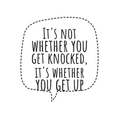 ''Get up'' Motivational Quote Illustration