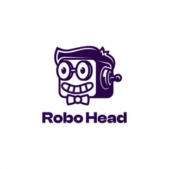 robot bot head tech mascot logo
