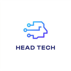 head tech circuit data logo