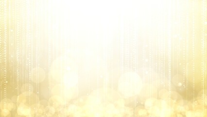 abstract particle Gold glitter light and defocused bokeh lights Gold background. © DigitalFuturistic