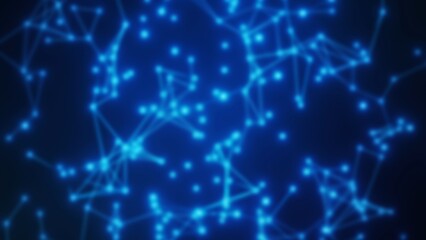 Abstract digital particle wave and light abstract background. Technology digital wave background concept. abstract motion wave blue dots with glowing defocused particles background.