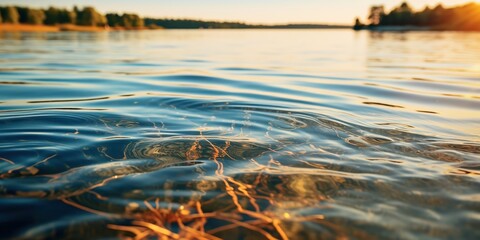 Exquisite appearance of a water's surface.