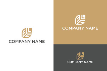 FLC initial letter logo design concept on luxury