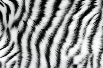 Deurstickers white tiger striped fur print © mr_marcom
