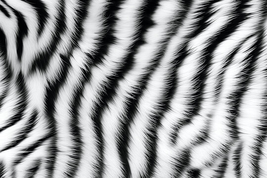 white tiger striped fur print