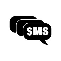 Sms, message icon. Vector illustration. EPS 10.