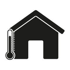 House temperature icon. Vector illustration. EPS 10.