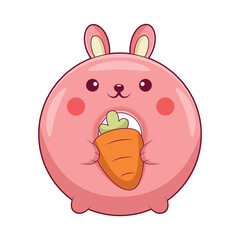 Cute Donuts Character Design Illustration