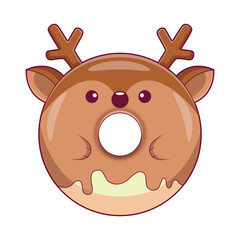 Cute Donuts Character Design Illustration