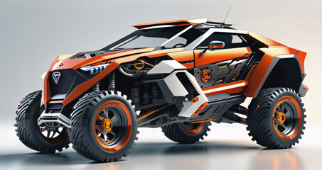 custom car, mecha or robotic style of city car, robot shape, masculine for car design inspiration 3D render