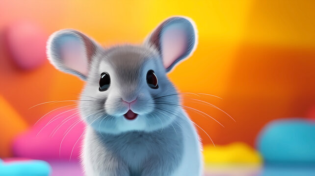Cute mouse illustration picture
