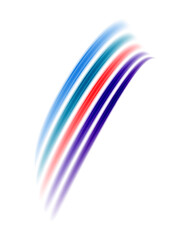 A vibrant and playful design featuring rainbow-color lines arranged in a dynamic composition, perfect for adding a pop of color to any project