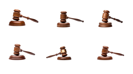 Collection of PNG. Gavel isolated isolated on a transparent background.
