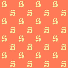 Abstract Melted Letter S Vector Seamless Pattern