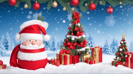 Obraz premium computer generated images with Christmas themes and trees