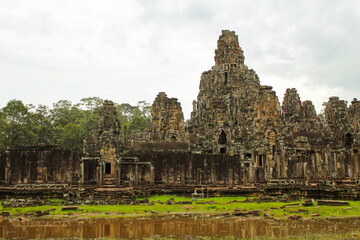 Fototapeta na wymiar A photo of the Bayon Temple taken from the north entrance